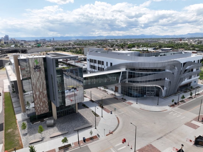 Aerial view of CSU Spur campus and Hydro building